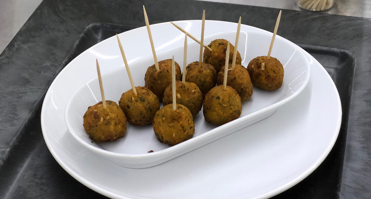 Beignets de lentilles corail au curry rouge