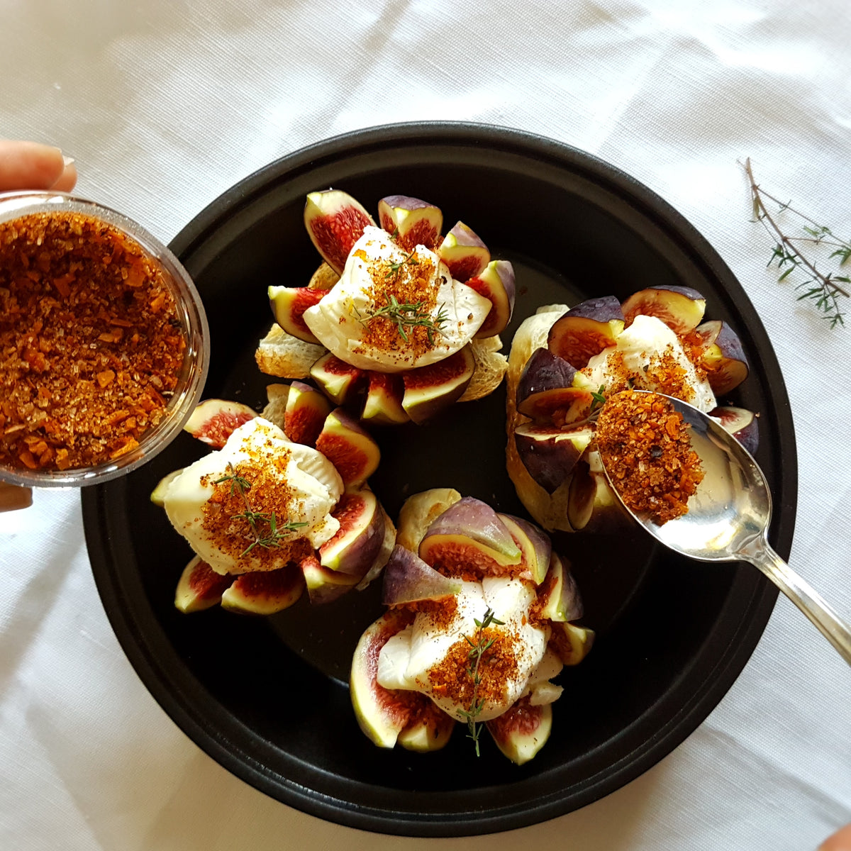 Figues grillées au chèvre