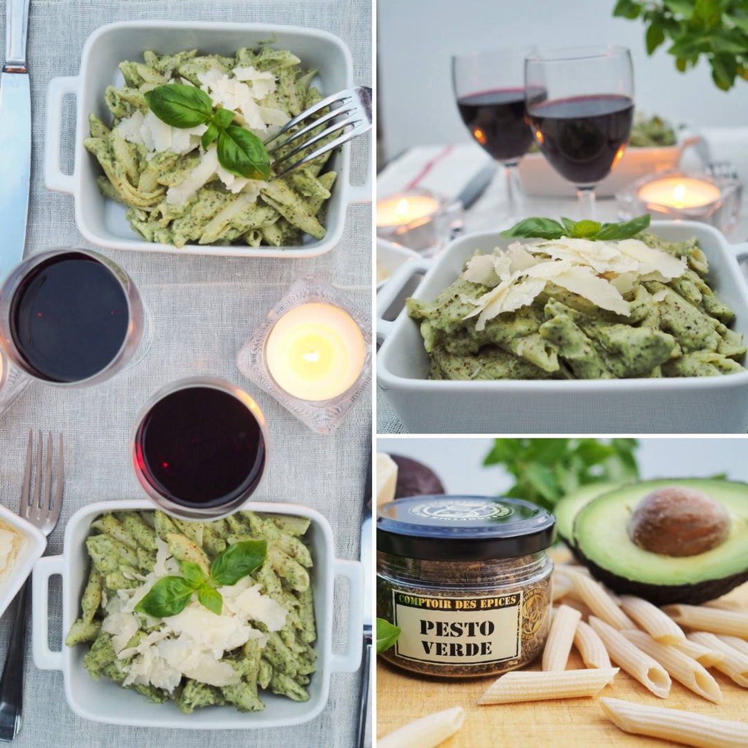 Revisite des pâtes au Pesto verde