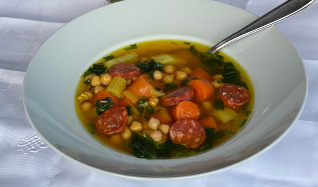 Soupe « pois chiches et chorizo »